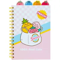 Pusheen , Notitieboekje Fruit Tabs Patroon 100% Real Cute A5 Formaat met Gekleurde Scheidingsbladen, Roze