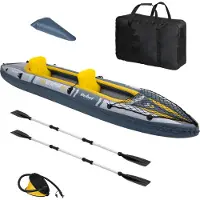 Rebel RBA-4516 Opblaasbare kajak 350 x 78 cm, 160 kg, grijs