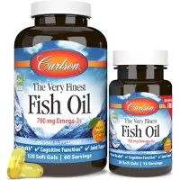 Carlson , The Very Finest Visolie, Natuurlijke Oranje, 700 mg, 150 Vrije Soft Gels (350 mg per Soft Gel)