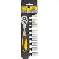 GRUPA TOPEX Doppen + Ratel 1/4", 11 Delig