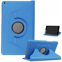EtuiTab - Tablethoes 360 Draaibaar - Huawei MediaPad T3 8.0 - Blauw - Eco-leer