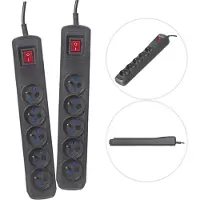 ActiveJet Black Power Strip met Cord ACJ COMBO 5G 1,5 M / BEZP.AUTO / CZ.