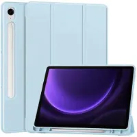 EtuiTab - Samsung Galaxy Tab S9 FE - Tablethoes - Smart Pencil - Blauw - TPU & Kunstleer
