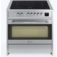 Gurari fornuis met elektrische oven 90 cm GCH E 913 X roestvrij staal Range Coocker met 5 inductiezones (2 Flex Zone)