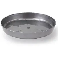 Lamela Zilverkleurig bloempotonderzetje 19,7 cm Plastic