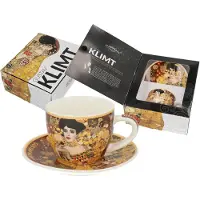 CARMANI - Adela Espresso Kopjes met Schoteltje - Koffiekopjes met Oor - Espresso Kopjes - Cadeau Idee - 80ml