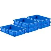 Ssi Euro Box EF 6120, 23,3 l, geperforeerd handvat, polypropeen, blauw, 5 stuks