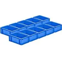 Ssi Euro Box EF 3120, 4,2 l, L 300 x B 200 x H 120 mm, blauw, 10 stuks