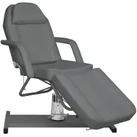 vidaXL Massagetafel 180x62x(87-112) cm grijs