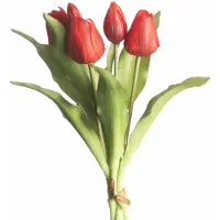 Goods Kunst Tulpen - Real Touch Tulips - Pink-Real Touch Tulpen - rood- Tulpen - Kunstbloemen - Kunst Tulpen - Kunst Boeket - Tulp - 31 CM - Zijden Bloemen - Latex Bloem - Bruiloft - Voorjaar - Lente