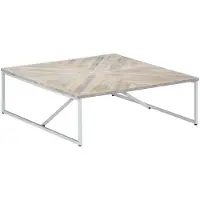 vidaXL Salontafel 110x110x36 cm massief mangohout