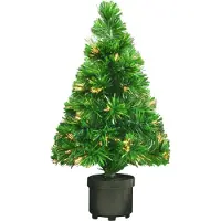 vidaXL Arbre de Noël artificiel Fibre optique 64 cm Vert