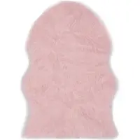 vidaXL Vloerkleed 60x90 cm kunstschapenvacht roze