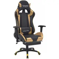 vidaXL Gaming Stoel Goud 70 x 71 x 136 cm Kunstleer
