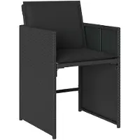 vidaXL Tuinstoelen met kussens, 4 stuks, zwart, polyrotan