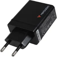 Verbatim CHR-30EU2 30 W USB-netlader met 4 aansluitingen 1 x USB-C PD 20 W / 1 x USB-A QC 3.0 / 2 x USB-A 10W, zwart