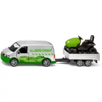 Siku 2005, VW T6 met Lawn Tractor, schaal 1:50; metaal/kunststof