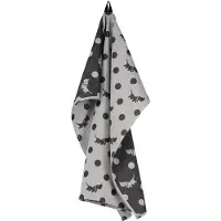 HEMA Takkie Theedoek 65x65cm Katoen Stippen (zwart)