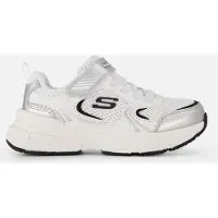 SKECHERS Sneakers 'RETRO-GRAPH' zwart / zilver / wit