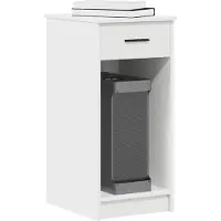 vidaXL Computertorenstandaard met lade 35x45x77 cm wit