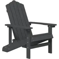 vidaXL Tuinstoelen 2 st Adirondack HDPE antracietkleurig