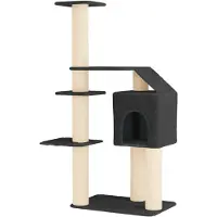 vidaXL Kattentoren met sisal krabpalen Donkergrijs 183 cm