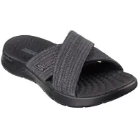 SKECHERS Muiltjes 'Go Walk Flex' grijs / zwart