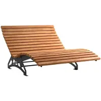 Sotech Complete set tuinligstoel LOUNGER, 1500 mm breed, zwart roestvrij staal, incl. houten latten van thermisch behandeld dennenhout