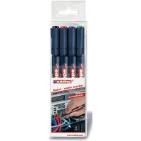 Edding Kabelmarker E-8407 Kleurenassortiment Ronde punt 0,3 mm 4 Stuks