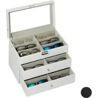 Relaxdays Mannen, Bril accessoires, Brillendoos, Wit