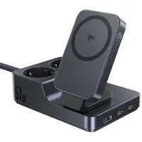 Baseus NOMOS ND11 Serie - Draadloos Oplaadstation - USB-A & USB-C - 67W - Zwart