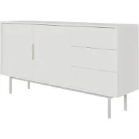 Selsey Komoda Viviaro - 154 cm Wit - tweedeurs met drie lades