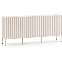 Selsey Drina dressoir 3-deurs | Design mdf beige 170x77x37 cm ladekasten | NADUVI