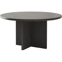 Selsey Salontafel Philipa rond | spaanplaat zwart 76xx40x76 cm salontafels | NADUVI