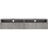 Selsey TV-meubel Mathias met verlichting | Design spaanplaat grijs 140x30x31 cm tv-meubels | NADUVI