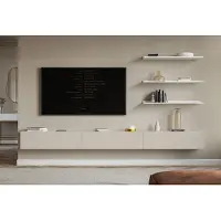 Selsey TV-meubel Vesper zwevend 300 cm | mdf beige 302.39999389648438x28.5x31.600000381469727 cm tv-meubels | NADUVI