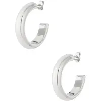 Yehwang Grote statement hoepel oorbellen- zilver -