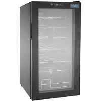 Polar C-serie wijnkoeling | glazen deur | zwart | 74L | 84(h) x 43(b) x 45(d)cm