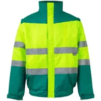 VELILLA GEWATTEERDE JAS TWEEKLEURIG HOGE ZICHTBAARHEID Fluo Yellow/Green - VELILLA VL161 - Maat 2XL