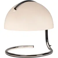 Näve Tafellamp Burano, wit / opaal, Woon-/ Eetkamer, Glas, Vintage, Tafellamp