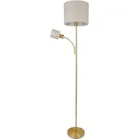 Naeve Vloerlamp Filomena, crème / amber, Woon-/ Eetkamer, metaal, vloerlamp