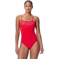 Speedo - Women's Endurance+ Logo Thin Strap One Piece - Badpak 36, rood