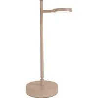 Näve LED-tafellamp Lupa, dimbaar, crème / amber, Woon-/ Eetkamer, metaal, Modern, LED tafellamp