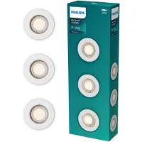 Philips Peridot inbouwspot - GU10 fitting - Wit - Rond - Vaste kop - 3-pack