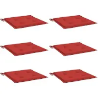 vidaXL Tuinstoelkussens 6 st 50x50x4 cm oxford stof rood