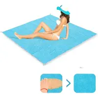 INF Strand-/picknickkleed - 200x200 cm - Blauw