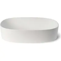 Luca Opzetwastafel ovaal 55x35x12.5 cm glans wit