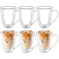 Wilmax Doppelwandige Tasse, 400 ml, 6er Set, WL-888727/A6