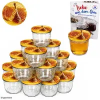 MamboCat Set van 40 potten 230ml Carino deksel honingraat + receptboek