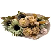 Buitengewoon Boet Boeket gedroogde kunstbloemen groen